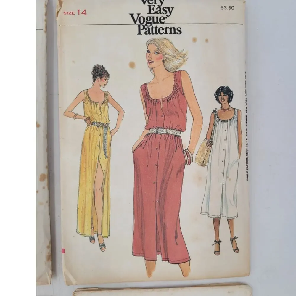 Vintage 60s 70s Vogue Dress‎ Patterns Lot of 4